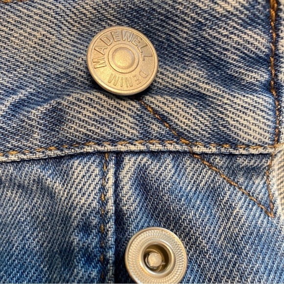Madewell Mid-Rise Button Fly Relaxed Denim Jean Shorts Homecrest Wash Size 26 - Picture 10 of 14
